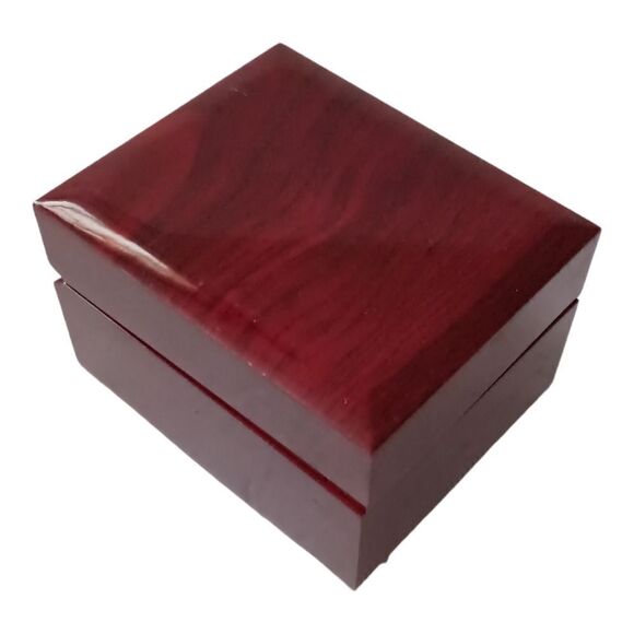 Lacquered Watch Box EMPTY Case Holder Lights Up Woodgrain Square Unbranded - Picture 11 of 16